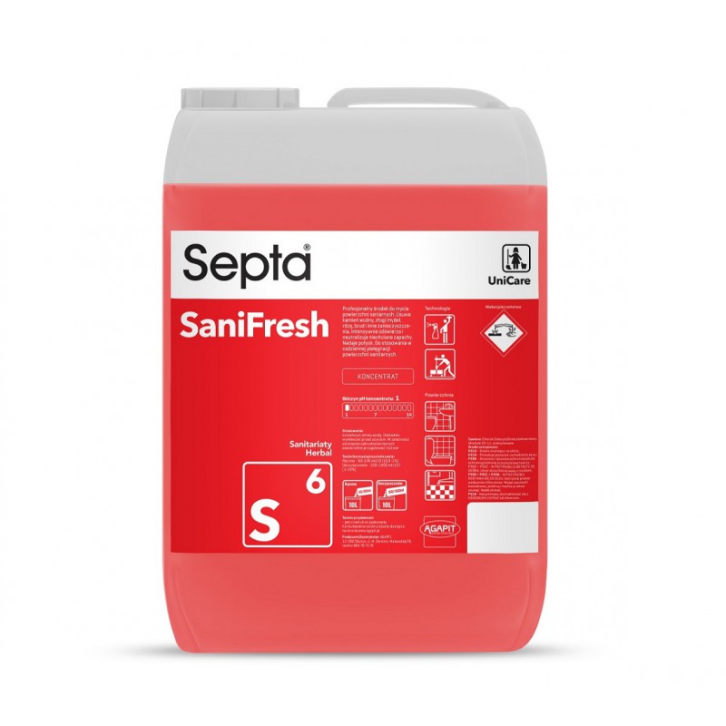 Septa SaniFresh S6 profesjonalny płyn do usuwania zapachu moczu w łazience - pureco.pl