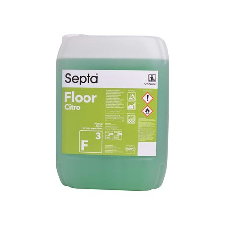 Septa Floor F 3 Fresh Citro profesjonalny zapachowy płyn do mycia podłóg cytrynowy - pureco.pl
