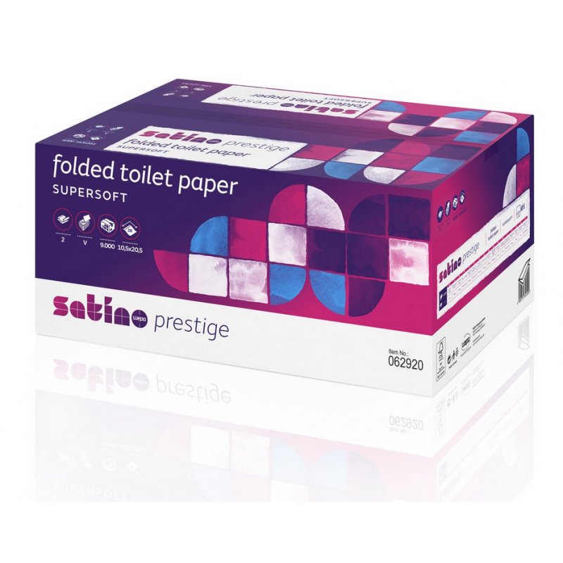 Papier toaletowy w listkach Satino Wepa 9000 listków celuloza Wepa Satino Prestige A40 062920
