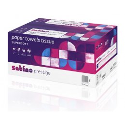 Ręcznik składany w składce V PT3 Wepa Satino Prestige celuloza 2-warstwowy, 3000 listków