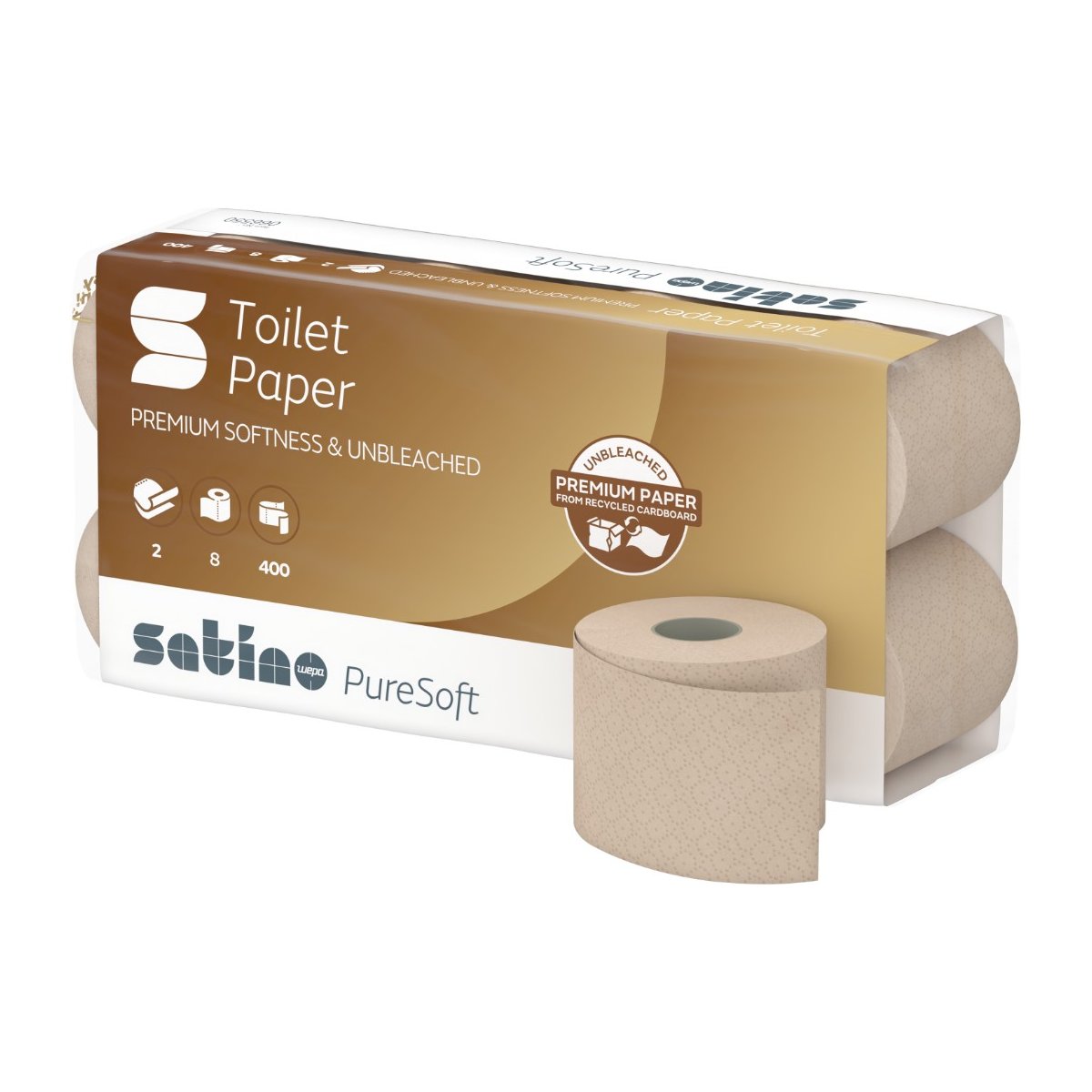 Papier toaletowy Satino Pure Soft mała rolka 44 m 8/48 szt 066550 Pureco