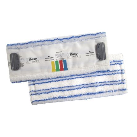 Mop płaski z mikrofibry biało niebieski do systemy easy wash filmop pureco