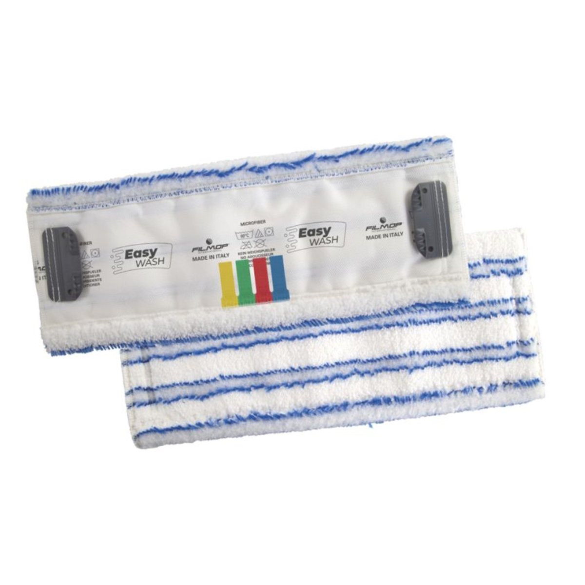Mop płaski z mikrofibry biało niebieski do systemy easy wash filmop pureco